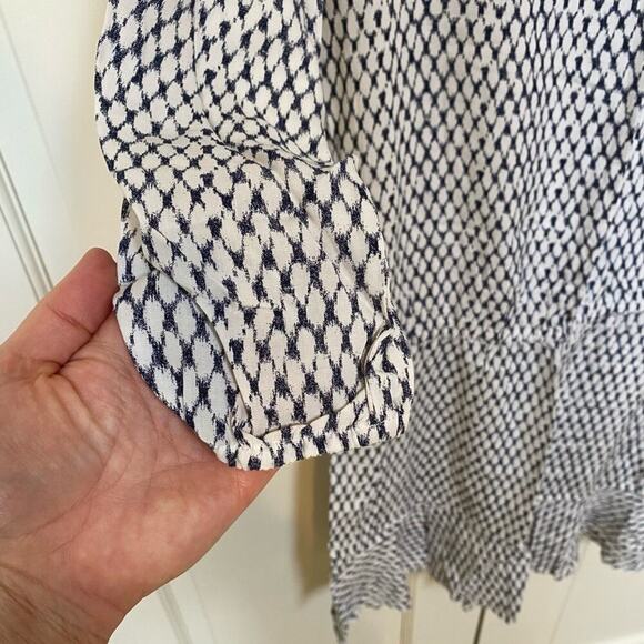 Soft JOIE Casual Elastic Waist Mini Dress 3/4 Sleeves Ruffle Hem Anthropologie - Picture 5 of 7